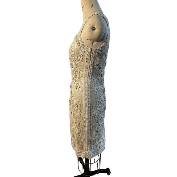 Sue Wong Nocturne Ivory Lace Dress Size 10 EUC Designer - Picture 4 of 8